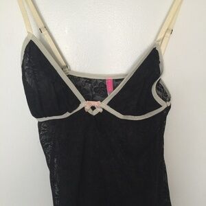 Black lace camisole
